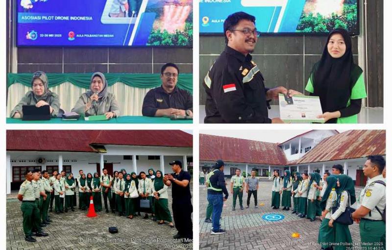 POLBANGTAN MEDAN: Direktur Nurliana Harahap  mengingatkan, tidak banyak mahasiswa/i yang berpeluang mengikuti pelatihan dan sertifikasi Pilot Drone. Biayanya tidak murah, maka hargai apa yang sudah Kementan sediakan melalui Polbangtan Medan.