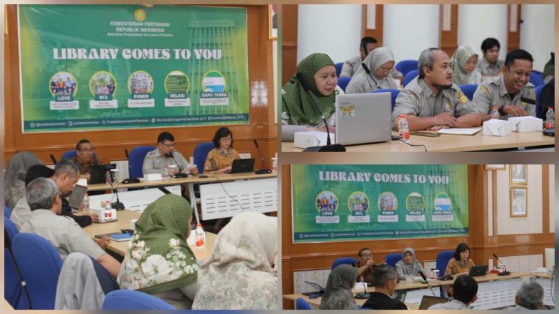 BB PUSTAKA: Kepala BB Pustaka, Eko Nugroho DP diwakili Kepala Bagian (Kabag) Umum, Revo Agri Muis membuka kegiatan workshop, yang diikuti oleh pustakawan dan pengelola perpustakaan lingkup Kementan dan para penyuluh lingkup Kabupaten/Kota Bogor.