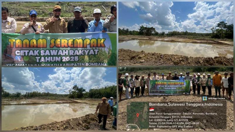 BBPP BATANGKALUKU: Kepala BBPP Batangkaluku,  Jamaluddin Al Afgani selaku PJ Brigade Pangan Sultra mengatakan di Sultra, Gertam Serentak dipusatkan di Kabupaten Bombana sebagai salah satu wilayah pengembangan lahan CSR seraya menekankan pentingnya percepatan tanam sebagai faktor kunci meningkatkan produksi.