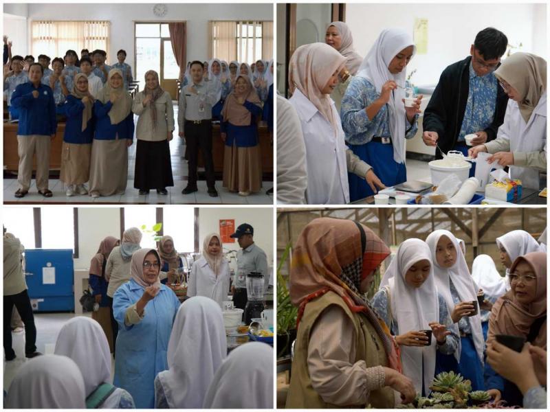 BBPP LEMBANG: Kepala BBPP Lembang, Ajat Jatnika mengatakan dalam kunjungan Agroeduwisata, para siswa mendapat pengalaman langsung, mulai dari pengolahan hasil pertanian hingga budidaya tanaman hias. Di laboratorium pengolahan, peserta dikenalkan pada pembuatan sorbet mangga sebagai contoh produk bernilai tambah.