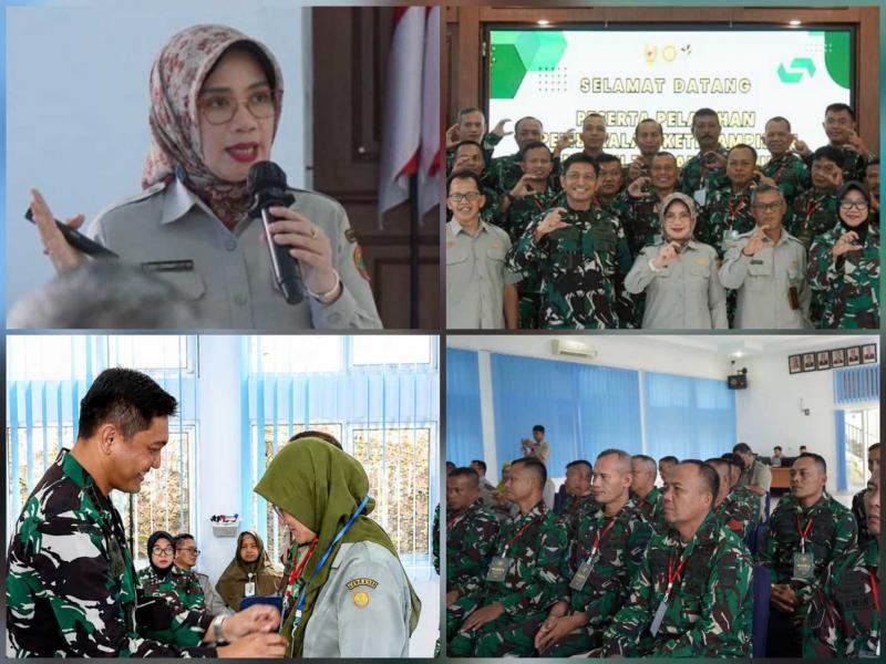 BPPKH CINAGARA: Kegiatan `Pelatihan Peternakan Terpadu` secara resmi dibuka oleh Kepala BPPSDMP Kementan, Idha Widi Arsanti didampingi Kepala BBPKH Cinagara, Inneke Kusumawaty [kiri atas] sebagai bagian dari tugas BPPSDMP Kementan mencetak SDM yang unggul, profesional, dan mandiri di sektor pertanian di antaranya dari Purnawirawan TNI AD untuk berusaha di bidang peternakan.