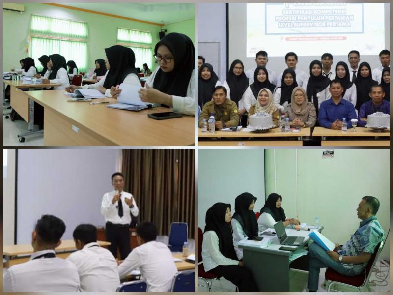 BBPP BATANGKALUKU: Kepala BBPP Batangkaluku, Jamaluddin Al Afgani mengatakan, untuk menjaga kredibilitas hasil sertifikasi, proses uji kompetensi melibatkan tiga asesor profesional dari Lembaga Sertifikasi Profesi (LSP) Pertanian. Asesor menilai aspek teknis, manajerial hingga kemampuan penyusunan program penyuluhan.