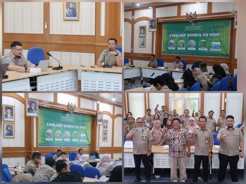 PUSTAKA KEMENTAN: Kegiatan Audit Sertifikasi ISO dihadiri oleh Kepala BB Pustaka Eko Nugroho Dharmo Putro, Tim Manajemen Mutu BB Pustaka dan tim auditor sertifikasi ISO sebagai komitmen manajemen puncak mendukung penerapan Sistem Manajemen Mutu ISO 9001:2015 di lingkungan BB Pustaka.
