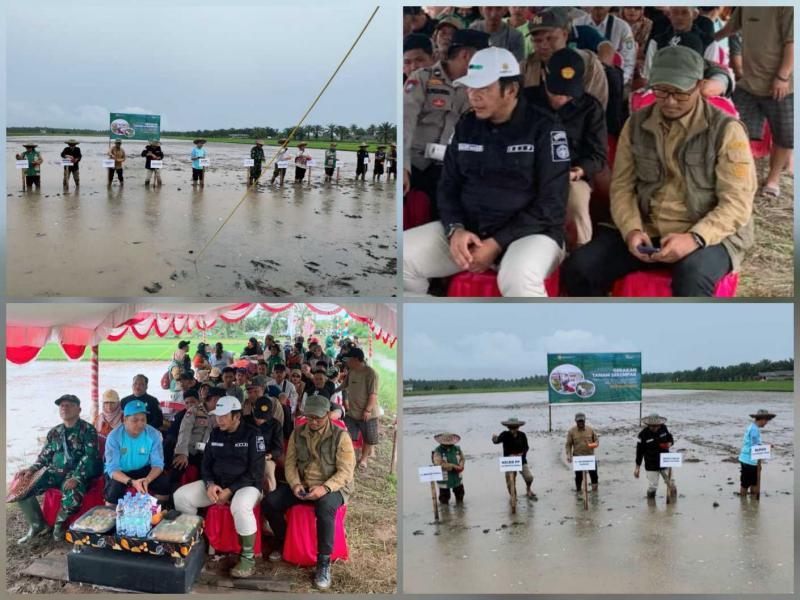 Kepala SMKPPN Banjarbaru, Angga Tri A.P. selaku PJ Brigade Pangan Kalteng mengatakan Gertam Serempak di Kabupaten Kotawaringin Timur dihadiri perwakilan TNI dan pemerintah daerah setempat serta penyuluh dan petani.