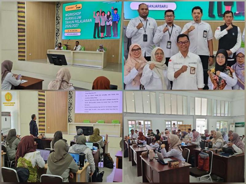 SMK-PPN BANJARBARU: Kasubbag TU, Johan Pujianto [tengah] didampingi Wakil Kepala Sekolah Bidang Kurikulum, Airin Nurmarita mewakili Kepala SMK-PP Negeri Banjarbaru, Angga Tri A.P. membuka Workshop Kurikulum, yang menjadi wadah evaluasi sekaligus penyusunan strategi pembelajaran efektif dan relevan dengan perkembangan sektor pertanian.