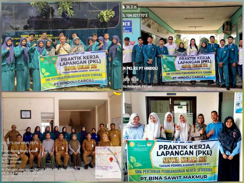 SMKPPN SEMBAWA: Kepala SMKPPN Sembawa, Budi Santoso mengatakan peserta PKL, 150 siswa empat program keahlian yakni 31 siswa Agribisnis Tanaman Pangan dan Hortikultura (ATPH), 62 siswa Agribisnis Tanaman Perkebunan (ATP), 27 siswa Agriteknologi Pengolahan Hasil Pertanian (APHP), dan 30 siswa Agribisnis Ternak Unggas (ATU).