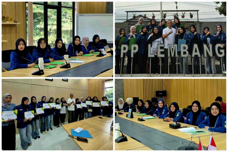 BBPP LEMBANG: Kakel Penyelenggaraan Pelatihan, Ridwan Wardiana dan Katimker Program dan Kerjasama, Yanissa NK mewakili Plt Kepala BBPP Lembang, Adi Destriadi Sutisna pada `Seminar Hasil PKL Mahasiswa Unila Lampung pada Inkubator Agribisnis BBPP Lembang di Bandung Barat, Jabar.