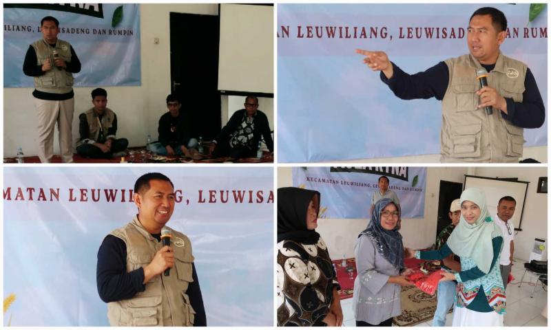 BB PUSTAKA: Kepala BB Pustaka, Eko Nugroho D. P.  mengingatkan petani dan penyuluh Kabupaten Bogor, Jabar dapat memanfaatkan perpustakaan pertanian sebagai sumber informasi untuk memperoleh pengetahuan dan teknologi terbaru pertanian; Ketua Kelompok Kelembagaan dan Ketenagaan Penyuluh - Pusluhtan, Septalina P menerima cenderamata dari penyuluh Wilayah IV Leuwiliang.