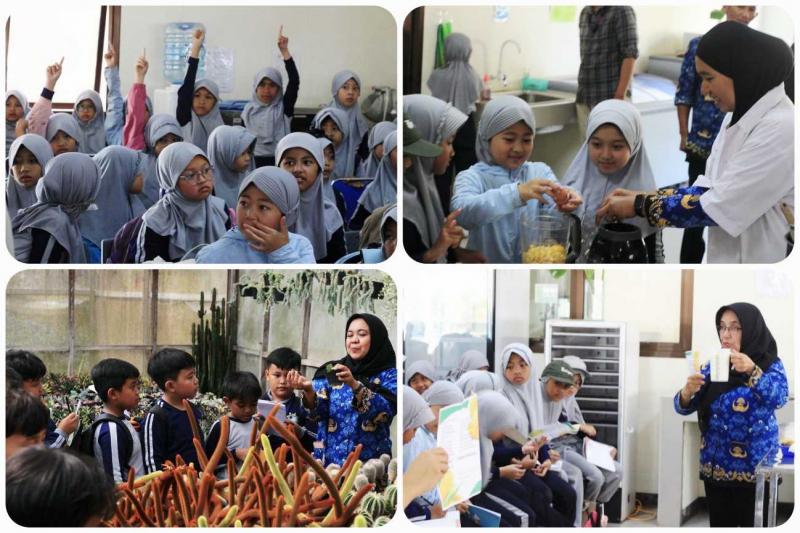 BBPP LEMBANG: Kepala BBPP Lembang, Ahmad Dedy Syathori  apresiasi kunjungan 102 siswa/i kelas 3 Madrasah Ibtidaiyah Swasta (MIS) Darul Furqon, mendapatkan pengalaman serta pengetahuan baru tentang pengolahan hasil budidaya pertanian menjadi produk olahan yang dapat diterapkan di sekolah maupun lingkungan rumah masing-masing.
