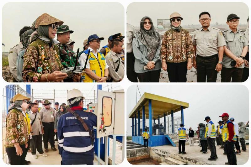 SMKPPN BANJARBARU:  Kepala BPPSDMP Kementan, Idha Widi Arsanti mencoba drone pertanian seusai giat Tanam Bersama seluas 5 hektar di Desa Bentuk Jaya, Kecamatan Dadahup, Kalteng, dilanjutkan meninjau Pintu Air di B2 pada lokasi yang akan ditanami pada Oktober 2026, didampingi Kepala SMKPPN Banjarbaru, Angga Tri A. P., selaku PJ Kabupaten Kapuas, Kalteng.