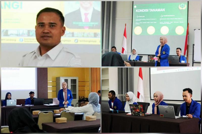 BBPP LEMBANG: Kepala BBPP Lembang, Ahmad Dedy Syathori [kiri atas] apresiasi antusias ke-9 mahasiswa/i Faperta Unwim Bandung: Devin Pandya Ramadhan, Eci Aldenia Sanjaya, Hanna Aulia Lathifah, Adrian, Lutfi Pebriansah, Dzikra Laila Muthmainah dan Fandy Ardiansyah Said, Dila Siti Cahyani dan Moch Aap Abdul Malik mengikuti PKL selama dua bulan hingga Seminar Hasil PKL.