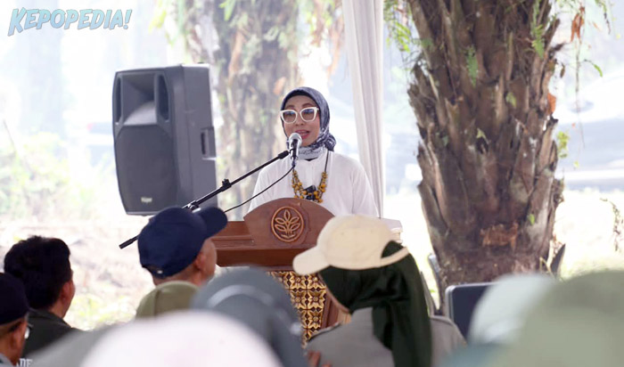 POLBANGTAN BOGOR: Kepala BPPSDMP, Idha Widi Arsanti apresiasi semangat para petani dan Brigade Pangan di Provinsi Jambi, khususnya Kabupaten Muaro Jambi tengah tantangan kekeringan dan kabut asap, kegiatan tanam tetap dapat dilaksanakan, yang dipusatkan di Desa Pematang Pulai, Kecamatan Sekernan, Kabupaten Muaro Jambi, untuk mendukung peningkatan produktivitas dan kesejahteraan petani.