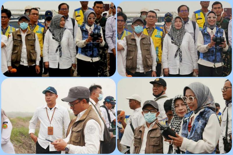 SMKPPN BANJARBARU: Kepala BPPSDMP Kementan, Idha Widi Arsanti hadir pada Gertam Serempak Kalsel didampingi oleh Kepala SMKPPN Banjarbaru, Angga Tri A.P. yang yang dipusatkan di Desa Padang, Kecamatan Bati-Bati, Kabupaten Tanah Laut, sebagai bagian dari Gertam Nasional 10 ribu hektare pada lokasi CSR 2026.